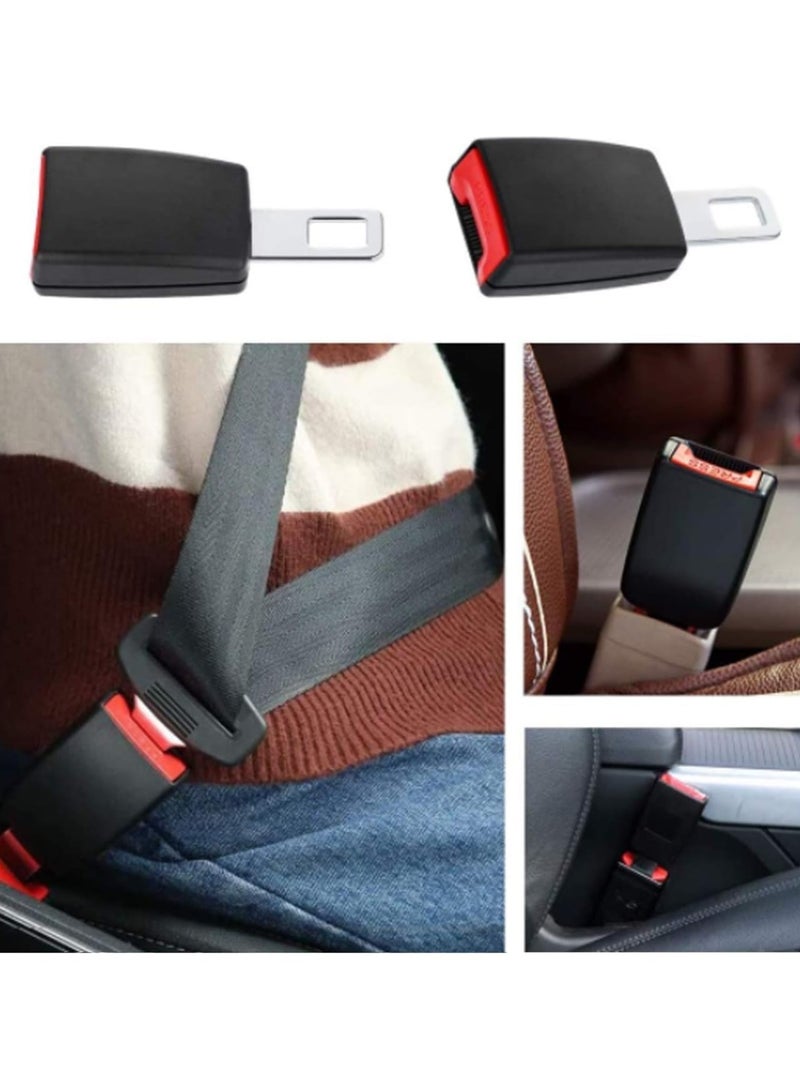 قطعتان من وصلات مشبك حزام الأمان العالمي لمقاعد الأطفال وحزام أمان السيارة وإبزيم سدادة، 12 × 4.7 سم (أسود) - Image 3