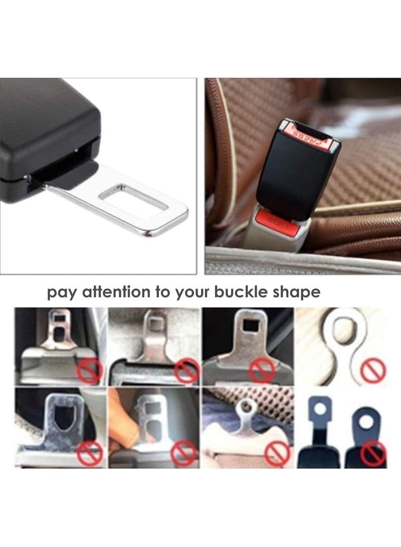 قطعتان من وصلات مشبك حزام الأمان العالمي لمقاعد الأطفال وحزام أمان السيارة وإبزيم سدادة، 12 × 4.7 سم (أسود) - Image 4