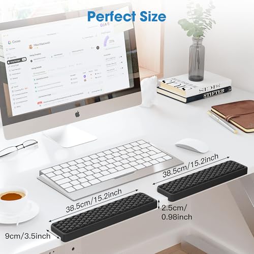 MEKASS L-Shaped Desk Elbow Pad for Desk, Memory Foam Elbow Support Padding with Non-Slip, 2-Piece Ergonomic Desk Edge Cushion, Wrist Comfort Support for Office Home (Honeycomb Texture) - Image 5