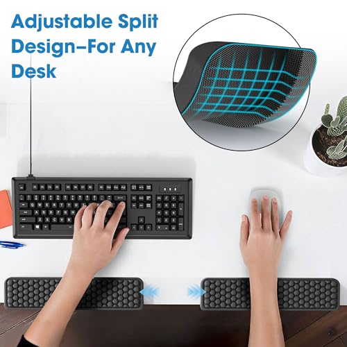 MEKASS L-Shaped Desk Elbow Pad for Desk, Memory Foam Elbow Support Padding with Non-Slip, 2-Piece Ergonomic Desk Edge Cushion, Wrist Comfort Support for Office Home (Honeycomb Texture) - Image 4