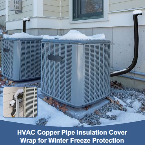 Benasan HVAC Copper Pipe Insulation Cover, 72''x10.2'' Outdoor Mini Split AC Heating System Line Foam Tube Protector Sleeve, Flexible Insulation Wrap for Central Air Conditioner and Heat Pump, Black 1PCS - Image 5