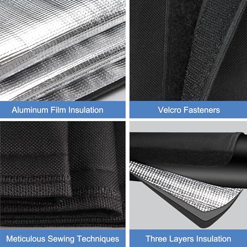 Benasan HVAC Copper Pipe Insulation Cover, 72''x10.2'' Outdoor Mini Split AC Heating System Line Foam Tube Protector Sleeve, Flexible Insulation Wrap for Central Air Conditioner and Heat Pump, Black 1PCS - Image 4