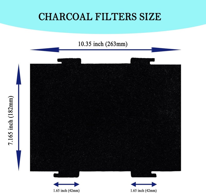 BOTNA Replacement Activated Charcoal Filter Fit for Range Microwave Hood Vent-Compatible with Whirlpool KitchenAid W11282981 KMLS311HBL,4 Pack - Image 2