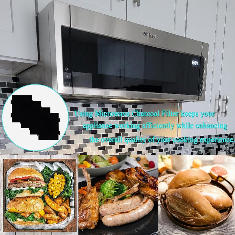 BOTNA Replacement Activated Charcoal Filter Fit for Range Microwave Hood Vent-Compatible with Whirlpool KitchenAid W11282981 KMLS311HBL,4 Pack - Image 5