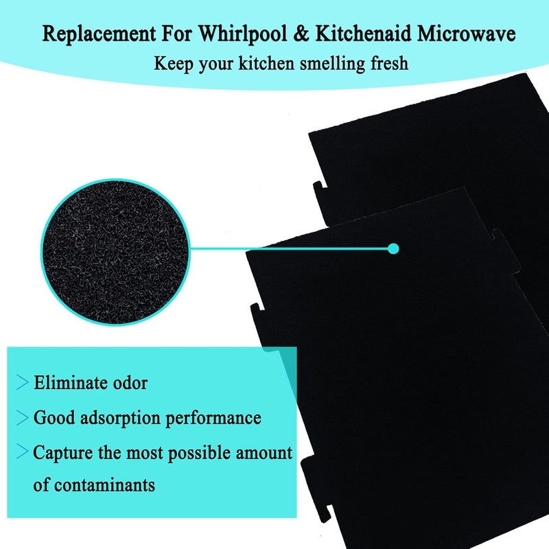 BOTNA Replacement Activated Charcoal Filter Fit for Range Microwave Hood Vent-Compatible with Whirlpool KitchenAid W11282981 KMLS311HBL,4 Pack - Image 3