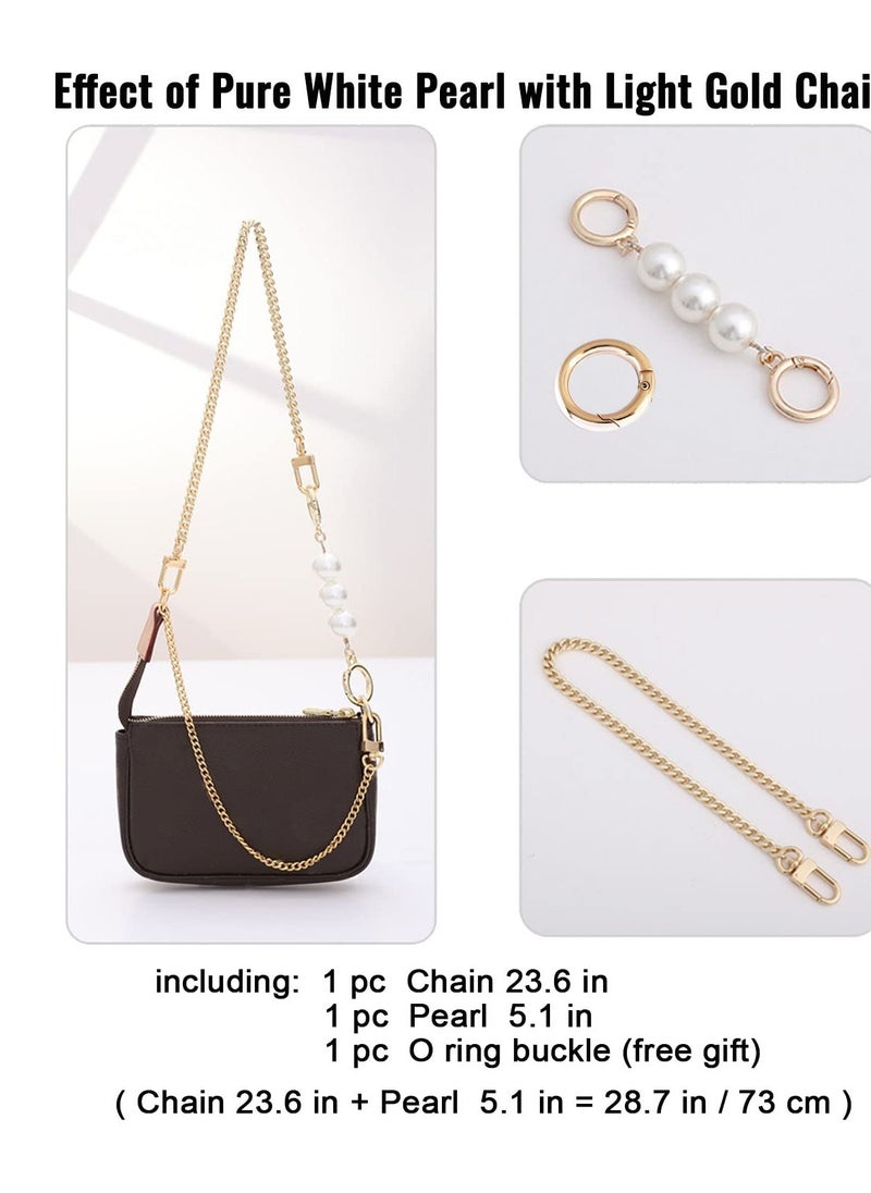 Generic - 23-Inch Gold Purse Chain with Spring O-Ring Buckle - Universal Tote and Satchel Chain Extender, Perfect Replacement Strap for Women’s Bags, Ideal Gift Option - Image 1