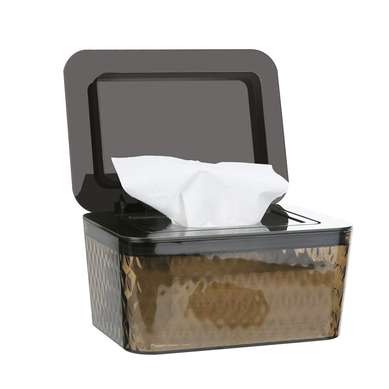 Whiidoom Wipes Dispenser OneHanded Operation Wipe Holder for Baby  Adult SealDesigned Wipes Container for Bathroom Keep Diaper Wipes Fresh Brown
