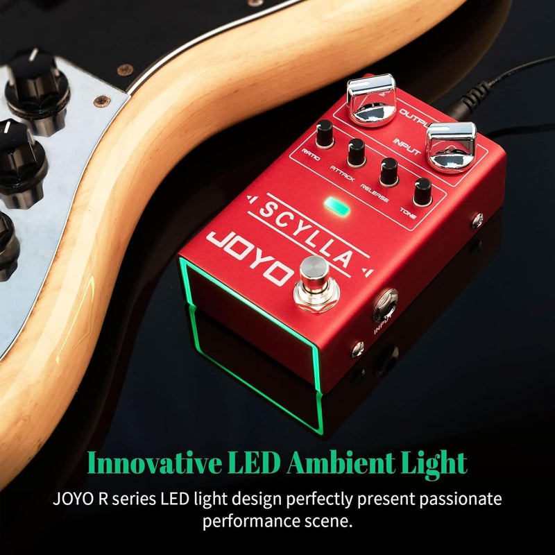 JOYO Bass Guitar Pedals Compressor Effect Pedal with Precise Compression Knobs Low Noise and High Dynamic Control Range for Bassist Electric Guitar Bass (SCYLLA R-27) - Image 5