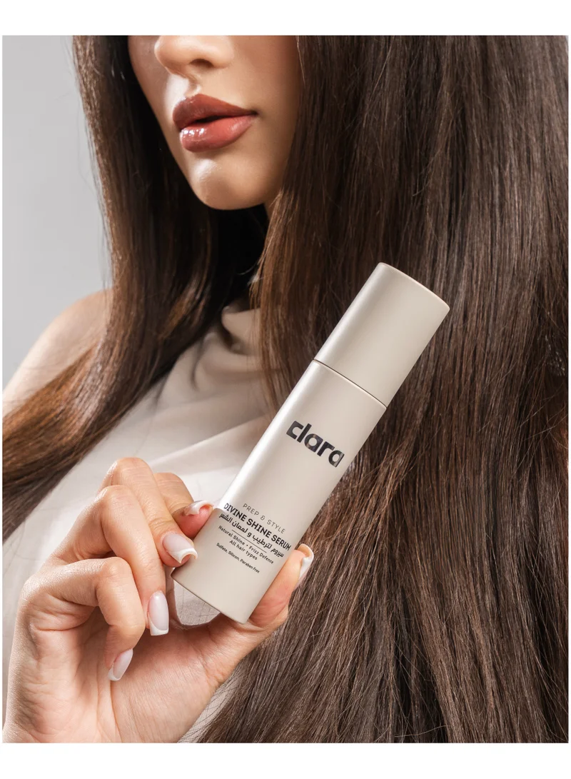 Clara Clara Hair Serum for Dry Damaged Hair – Anti Frizz, Macadamia & Linseed Oil – Smoothing Hair Serum for Shine, Frizz Control & Heat Protection – Leave In Serum