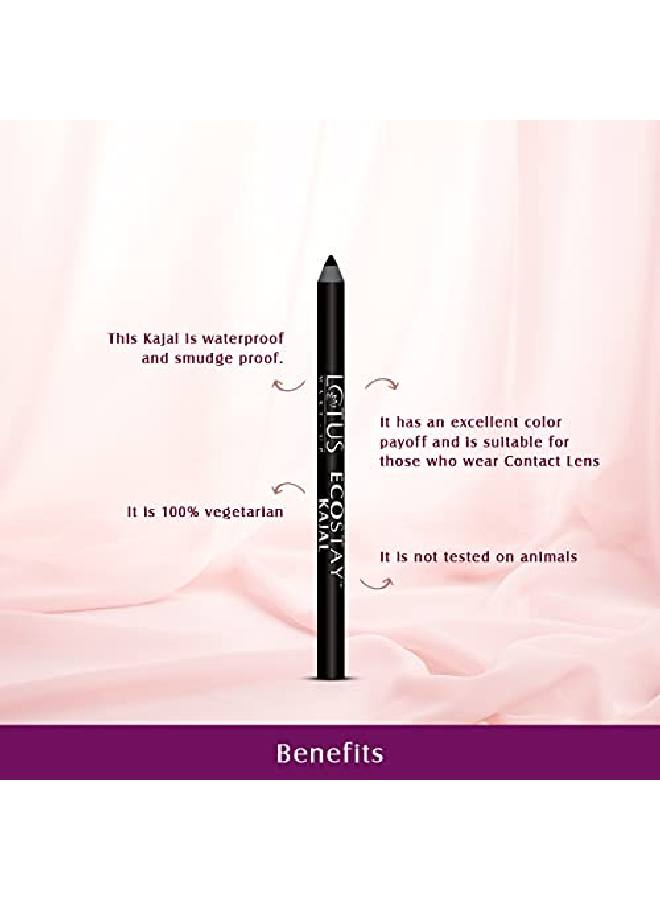 Lotus Makeup Makeup Eye Combo | Ecostay Kajal Pencil Stick | Opulence Eye Liner | 5.2G - Image 3