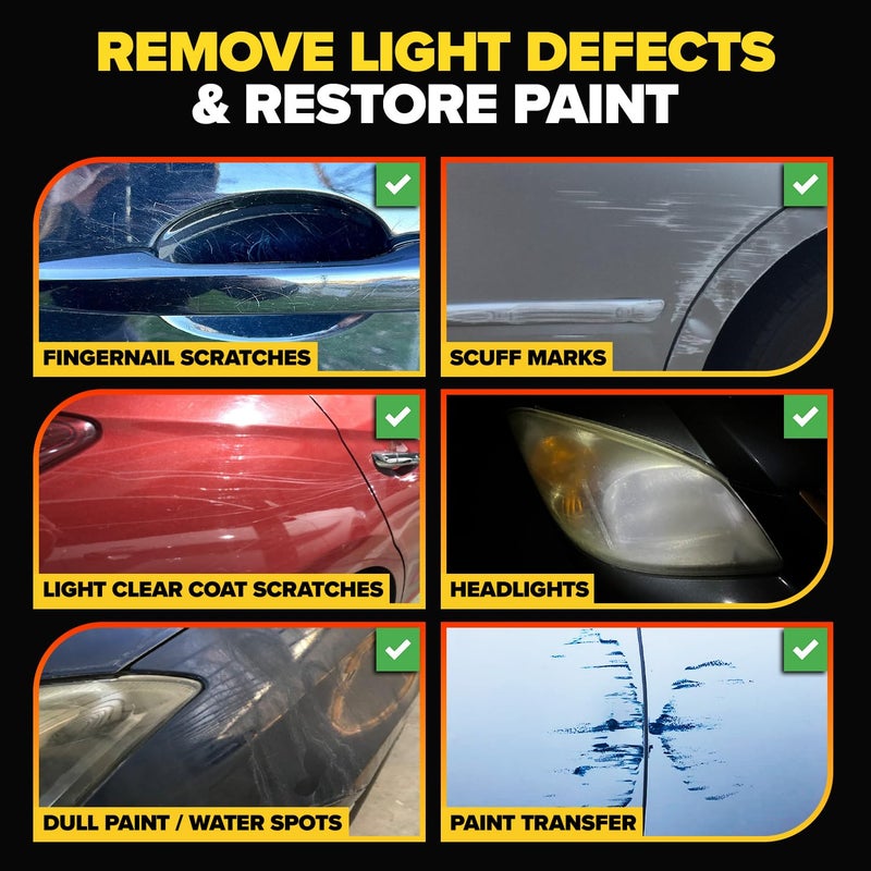 Carfidant Scratch and Swirl Remover - Car Scratch Remover for Vehicles Paint - Polishing Compound for Cars with Pad and Towel - Cutting and Buffing Compound for Paint Restorer - Image 2