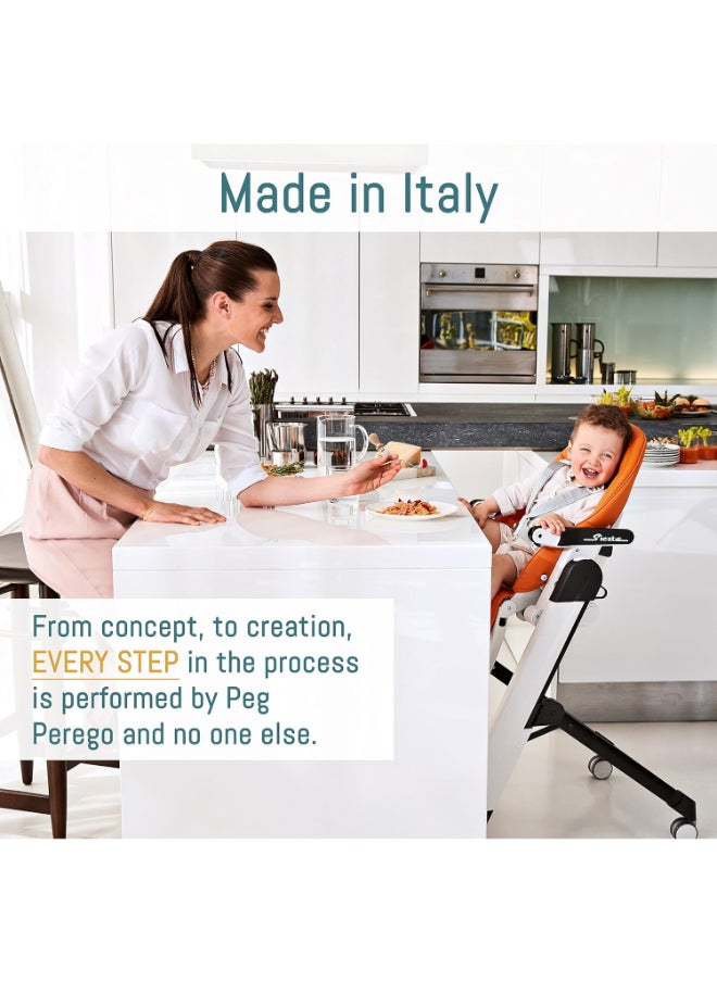 Peg Perego - Siesta – Multifunctional Compact Folding High Chair – From Birth To Toddler – Recliner And High Chair – Made In Italy – Licorice (Black) - Image 1