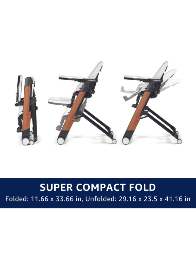 Peg Perego - Siesta – Multifunctional Compact Folding High Chair – From Birth To Toddler – Recliner And High Chair – Made In Italy – Licorice (Black) - Image 1