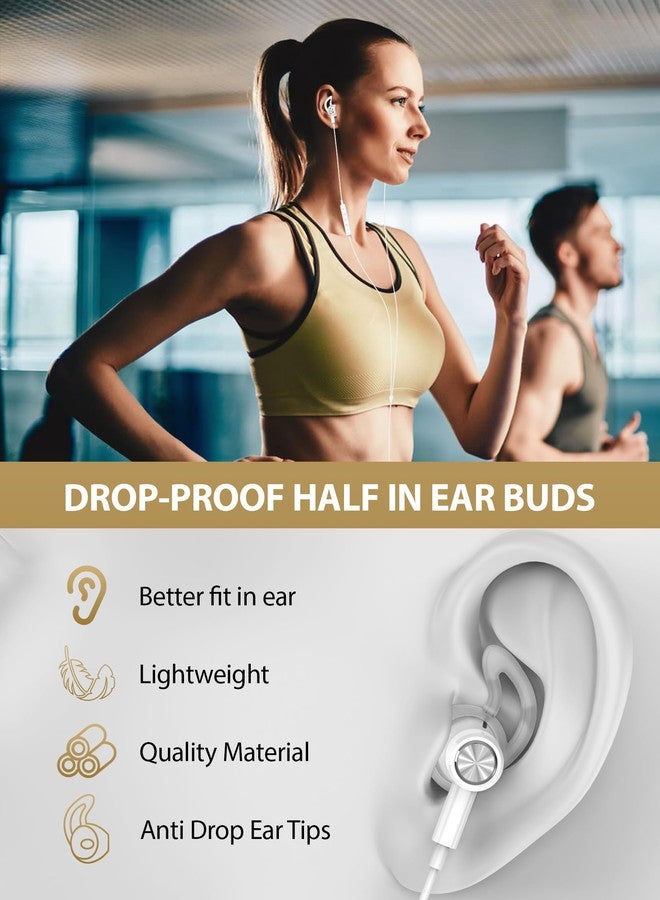 iMangoo Wired Earbuds for Apple Lightning Headphones for MFi-Certified with Anti-Drop Tips Magnetic Larger Ear Buds Corded Earphones Cord Headphone for iPhone 14 Plus 13 Pro Max 12 Mini 11 XS XR 8 7 White - Image 2