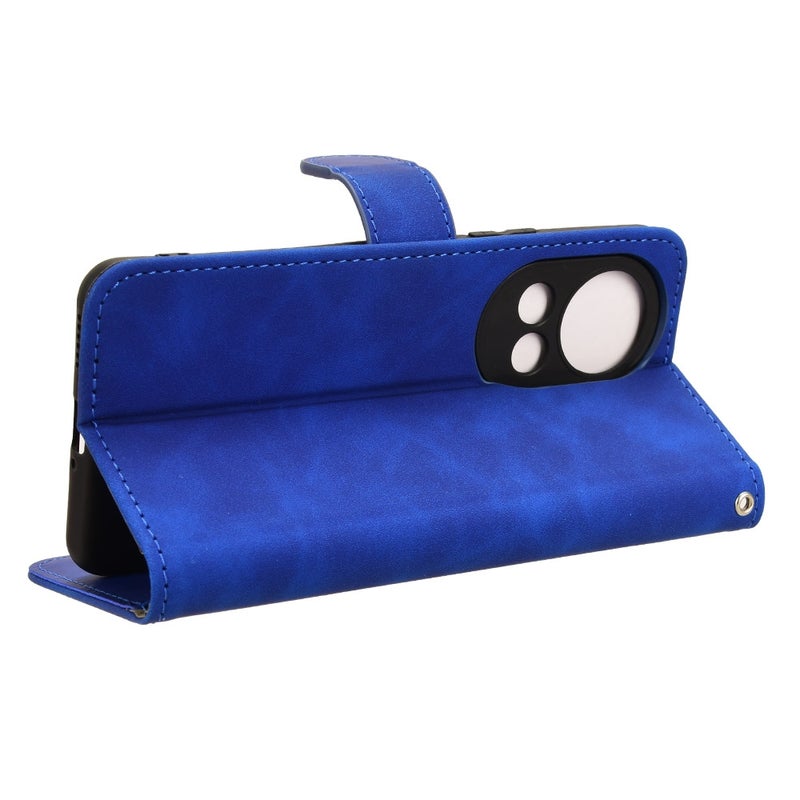 HuHa Protective Cover For Huawei nova 12 Pro 5G Skin Feel Magnetic Flip Leather Phone Case(Blue) - Image 5