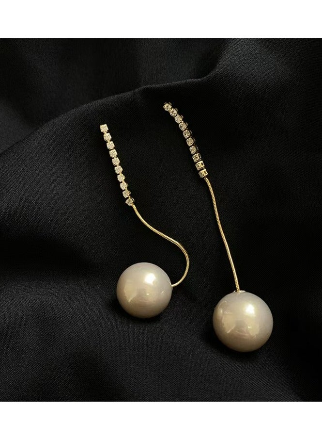 Pearl Radiance Drop Earrings - Image 5