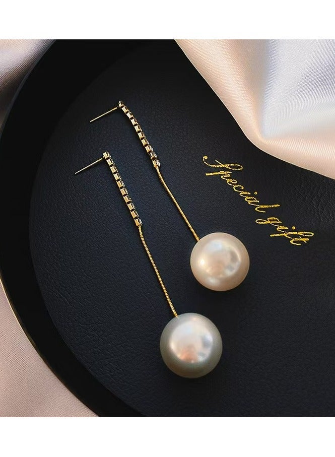 Pearl Radiance Drop Earrings - Image 4