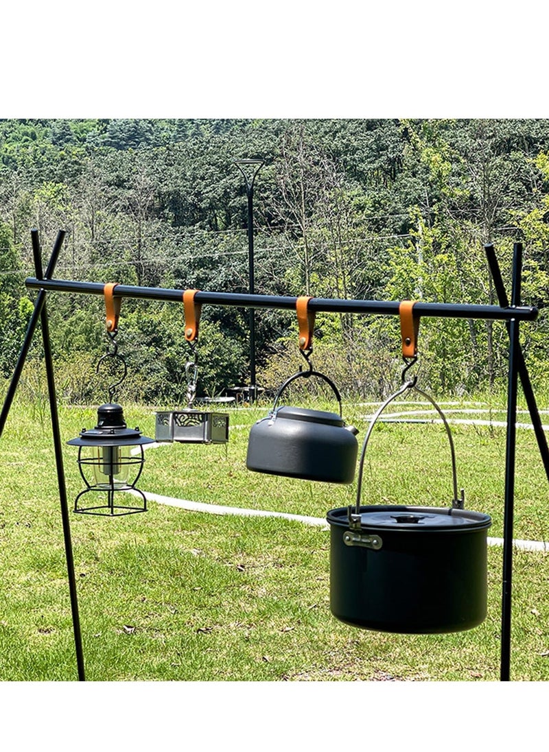Generic - 8 Pcs Leather S Hooks Leather Hook, S Shaped Hooks Coat Hook Leather Hooks Leather s Hooks Brown s Hooks Kitchen Hooks for Outdoor Picnic Hanging Pots Pans Utensils - Image 1
