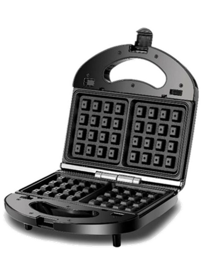 BLACK+DECKER 3 In 1 Interchangeable Grill & Waffle& Sandwich Maker 650 - 780 W TS2130-B5 Black - Image 4