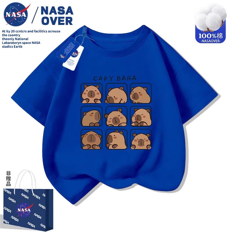 Nasa Kapi Bala 2025 Children'S Cotton Short-Sleeved T-Shirt Cute Western Style Top For Boys And Girls - Image 4