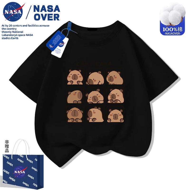 Nasa Kapi Bala 2025 Children'S Cotton Short-Sleeved T-Shirt Cute Western Style Top For Boys And Girls - Image 5