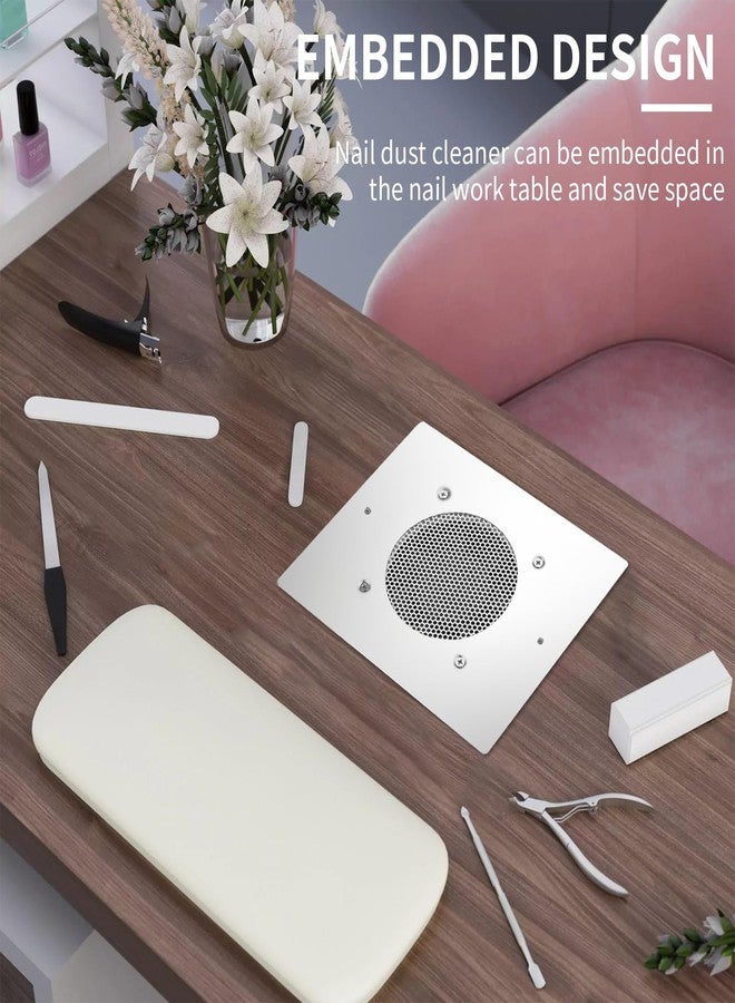 BLUETOP Nail Dust Collector 60W Nail Vacuum Cleaner Table Embedded Dust Extractor Vacuum Professional Built in Desktop Nail Dust Collector Quiet Nail Fan Low Noise for Nail Salon Home - Image 4