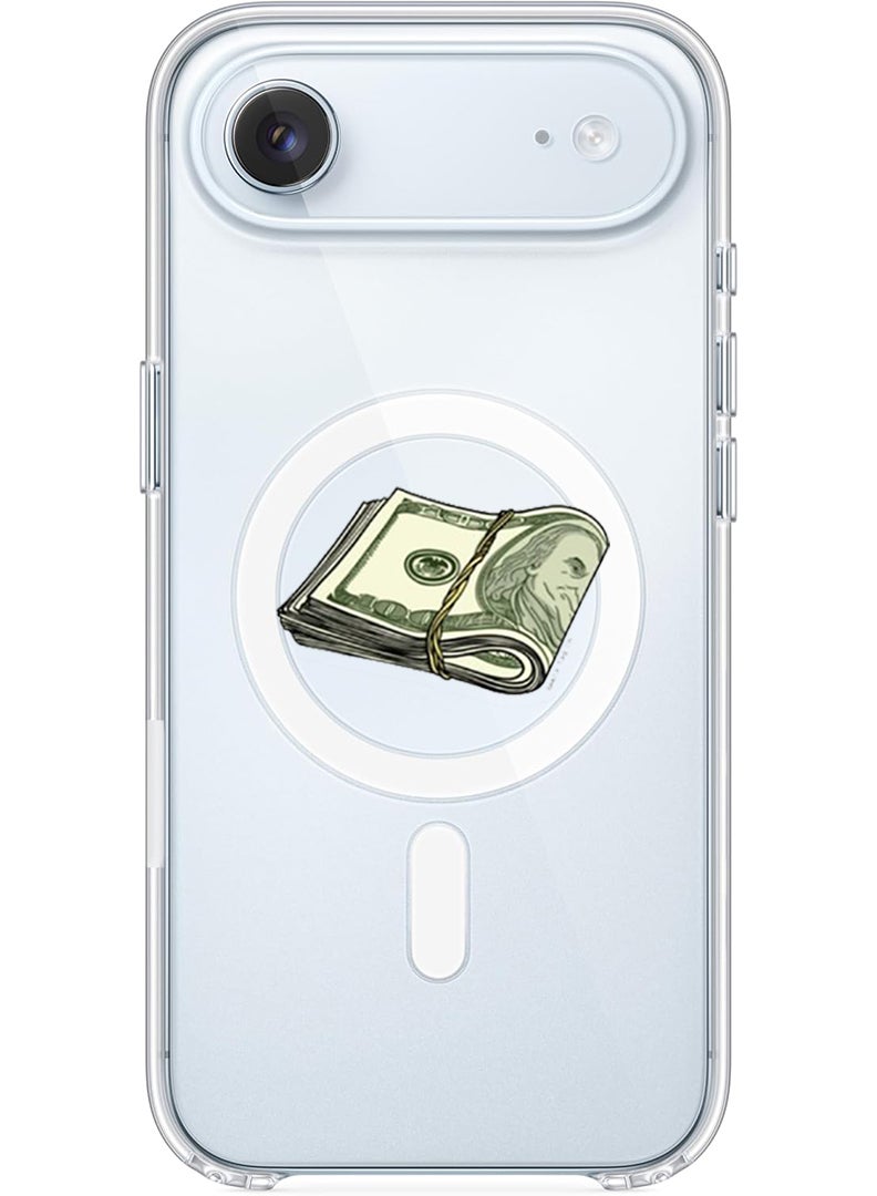 Theodor Magnetic Case for Apple iPhone 17 Air Compatible with MagSafe Wireless Charging, Shockproof Phone Bumper Cover - Cash Sticker - Image 1
