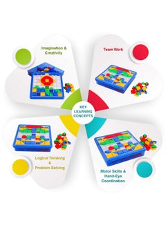 Playkidz Playkidz: Pegture Jr. Set with 100 Larger Pieces + 12 Design Cards. Mosaic Puzzle Toy Set, Creative Skills Development, Educational Learning Toys for Kid. Great Gift for Boys & Girls.  - Image 4