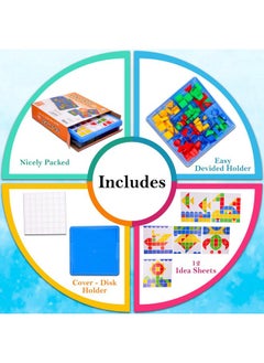 Playkidz Playkidz: Pegture Jr. Set with 100 Larger Pieces + 12 Design Cards. Mosaic Puzzle Toy Set, Creative Skills Development, Educational Learning Toys for Kid. Great Gift for Boys & Girls.  - Image 3