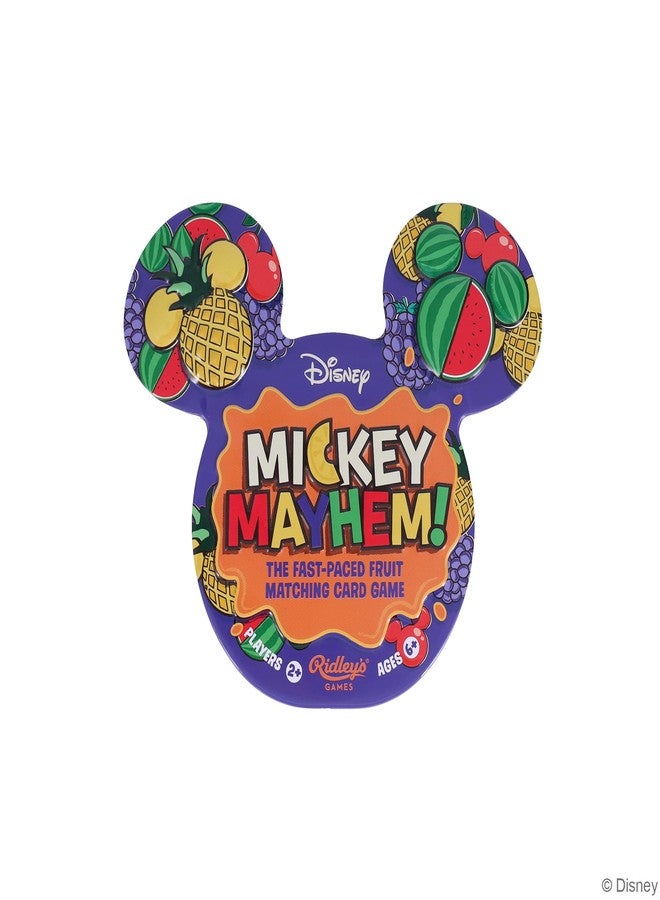 Ridley's Games: Mickey Mayhem|The Fast-Paced Fruit Matching Card Game|Great for Family Game Night|2+ Players, Ages 6+, 10-Minute Playtime - Image 1