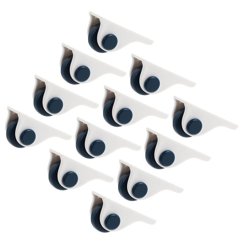 12Pcs Blue Self Adhesive Storage Box Wheels Smooth Rolling Casters For Trash Can - Image 2