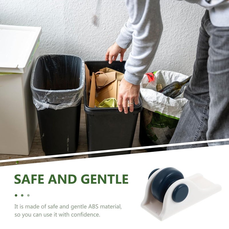 12Pcs Blue Self Adhesive Storage Box Wheels Smooth Rolling Casters For Trash Can - Image 3