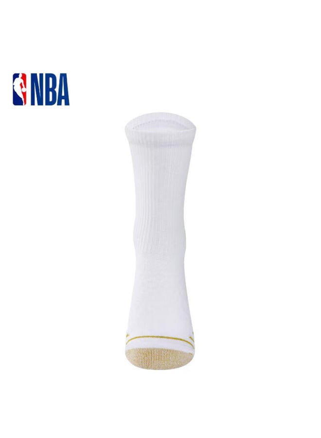 Nba Basketball Socks For Men, High-top Casual Sports Socks, Copper Ion Antibacterial Yarn, Thick Long Tube Cotton Socks With Terry Bottom, 3 Pairs - Image 5