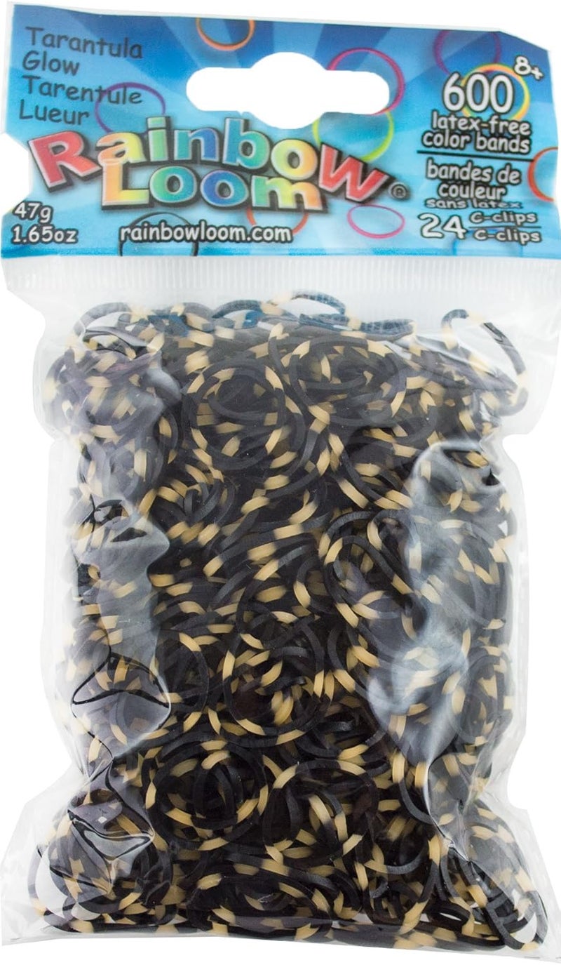 أشرطة مطاطية بلون يتوهج مثل العنكبوت العنكبوتي (Tarantula Glow) من Rainbow Loom