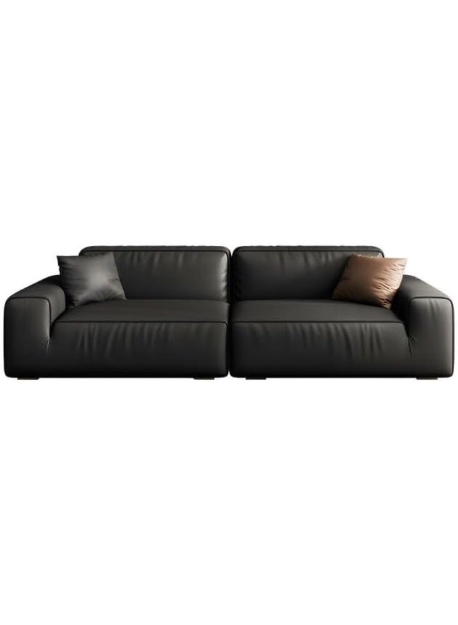 Comfynest Modern Nappa Leather Upholstered Pine Wood Sofa