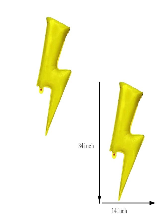 LYK 6PCS Lightning Bolt Cloud Mylar Balloons, Flash Foil Party Balloon for Birthday Party Supplies, Wedding, Baby Shower Decorations - Image 4