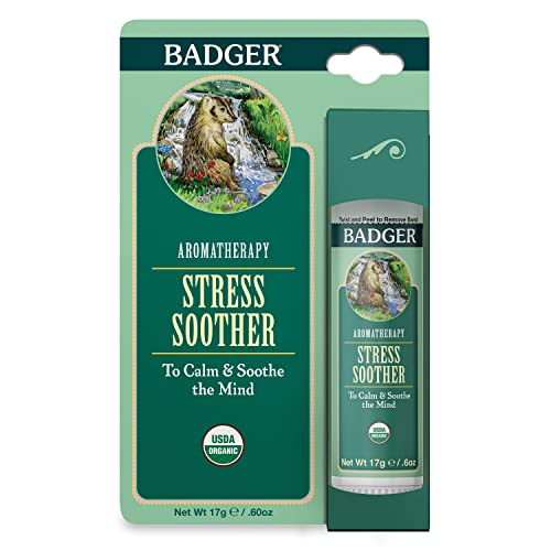 Badger بادجر - بلسم مهدئ للتوتر، عصا بلسم للعلاج بالروائح، عضوي معتمد، زيت عطري، رولر زيت أساسي، 0.6 أونصة - Image 3