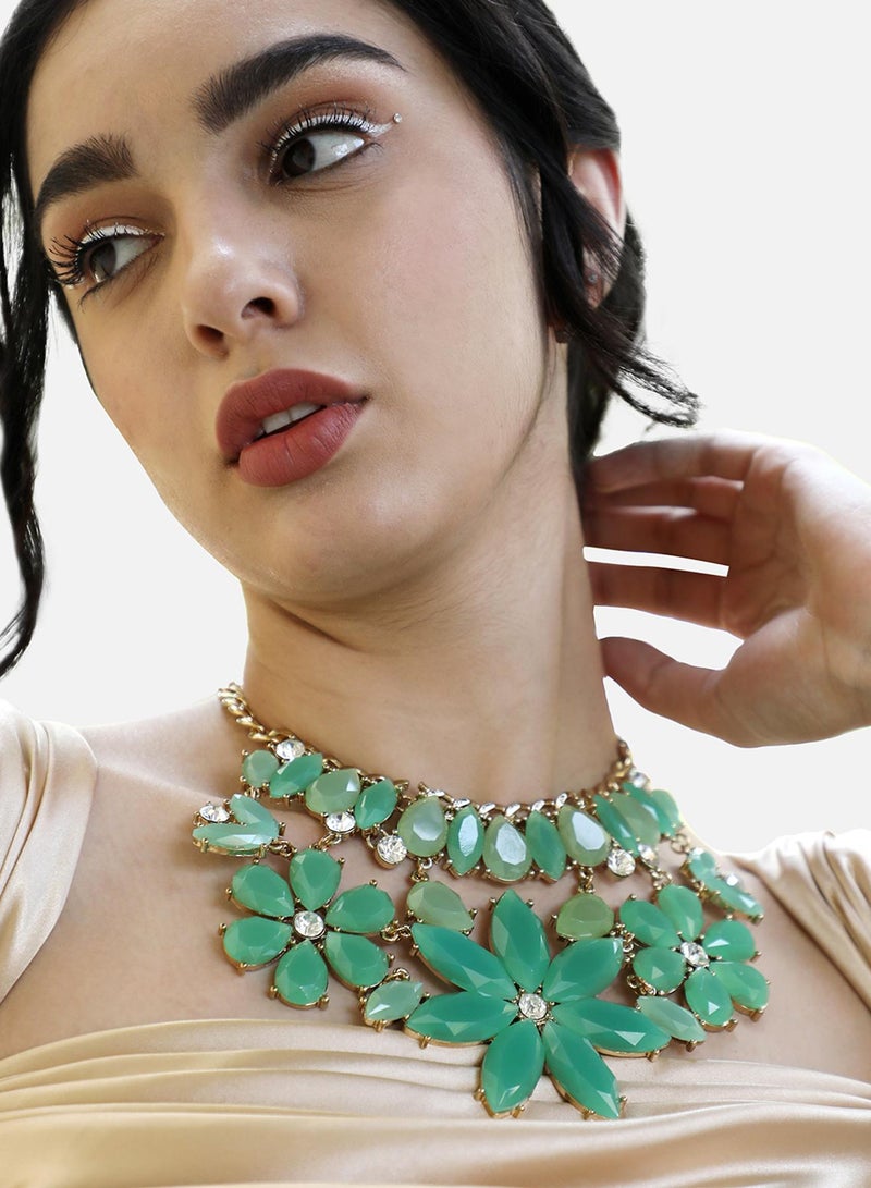 SOHI Designer Statement Stone Artificial Necklace Jewellery  - Image 1
