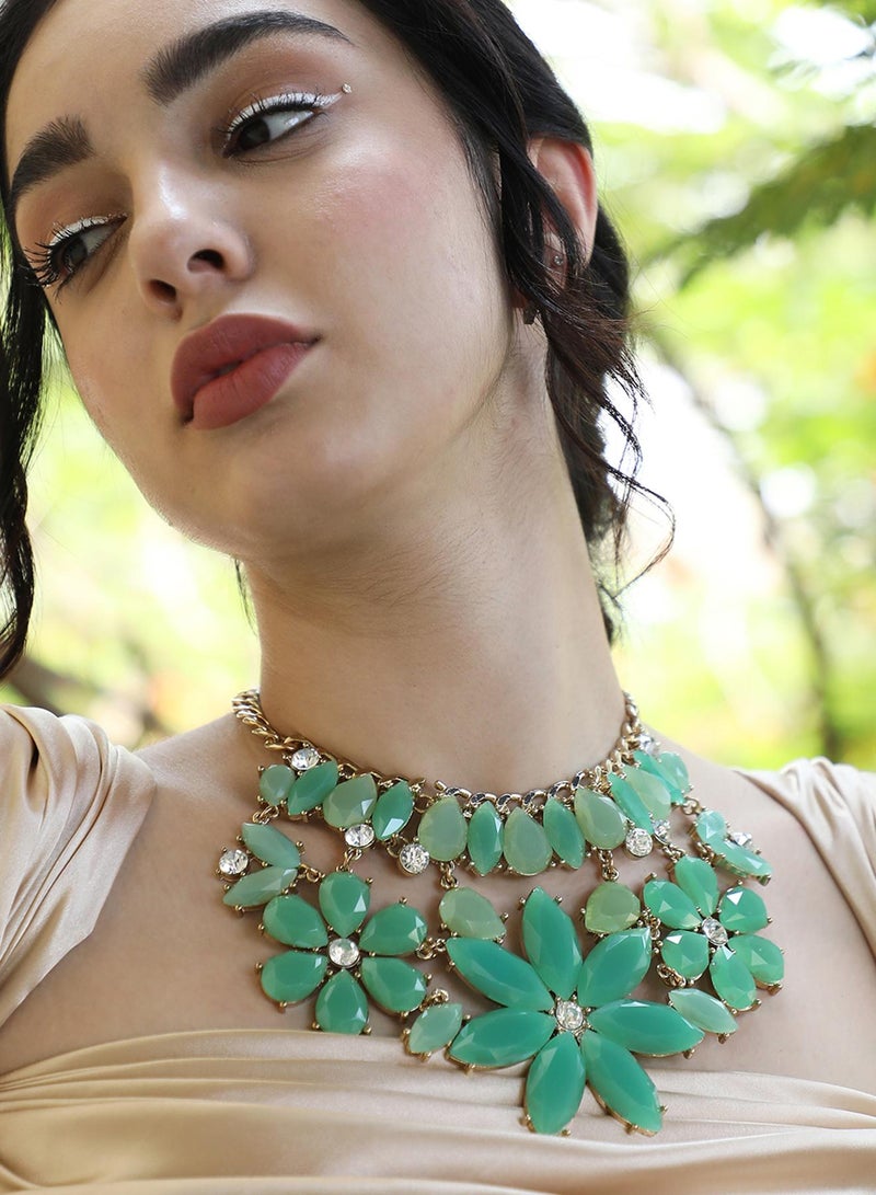 SOHI Designer Statement Stone Artificial Necklace Jewellery  - Image 3