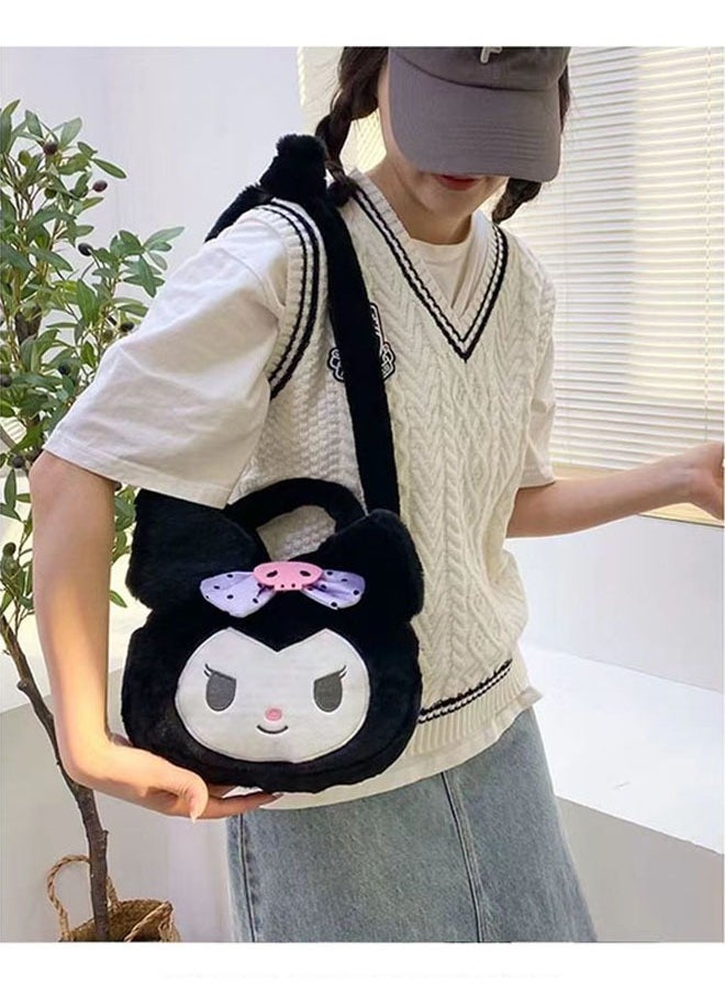 Sanrio Sanrio Kuromi Shoulder Bag Plush Bag Crossbody Bag Bucket Storage Bag  - Image 1