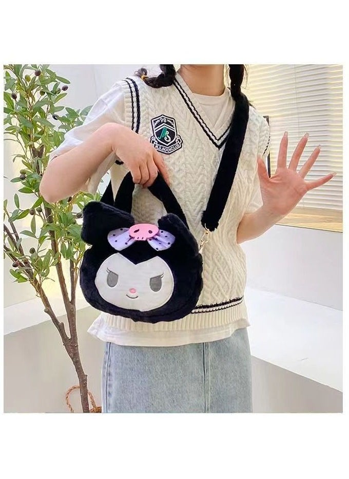 Sanrio Sanrio Kuromi Shoulder Bag Plush Bag Crossbody Bag Bucket Storage Bag  - Image 2