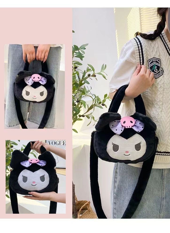 Sanrio Sanrio Kuromi Shoulder Bag Plush Bag Crossbody Bag Bucket Storage Bag  - Image 4