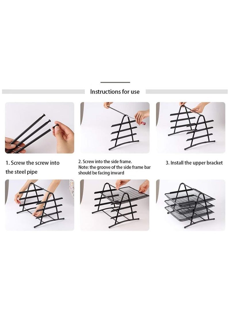 ELTRAZONE 3 Layer Metal Paper Tray (Black) - Image 4