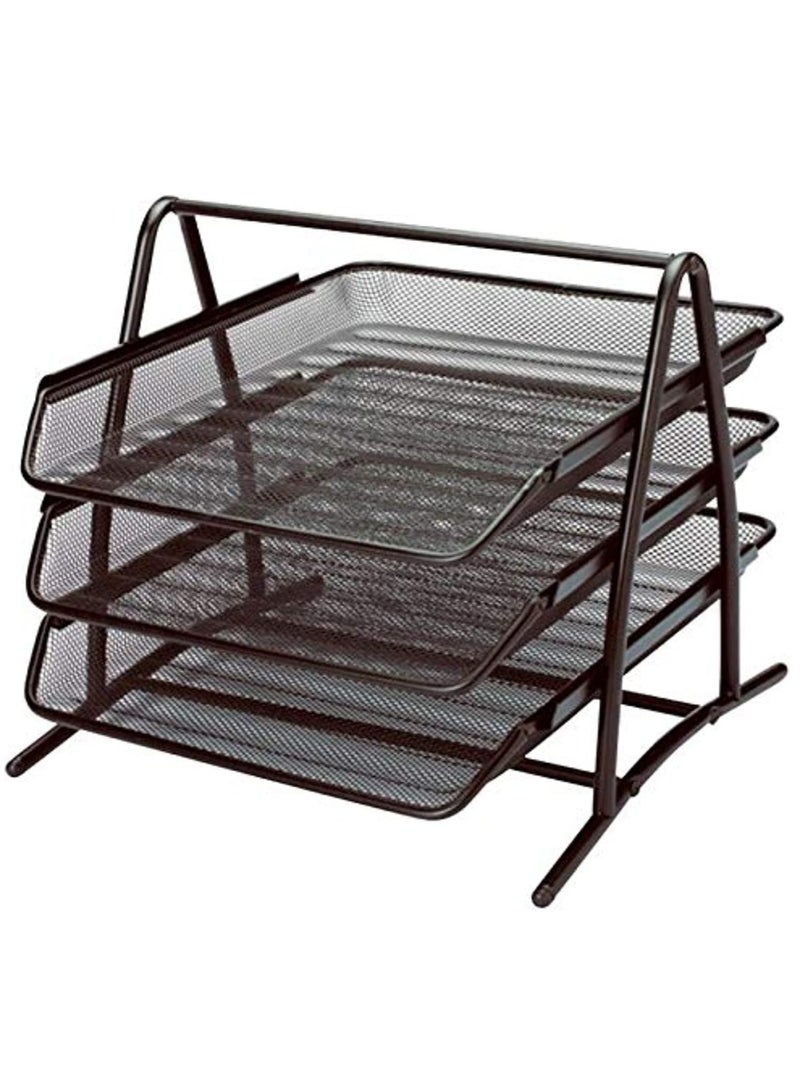 ELTRAZONE 3 Layer Metal Paper Tray (Black) - Image 2