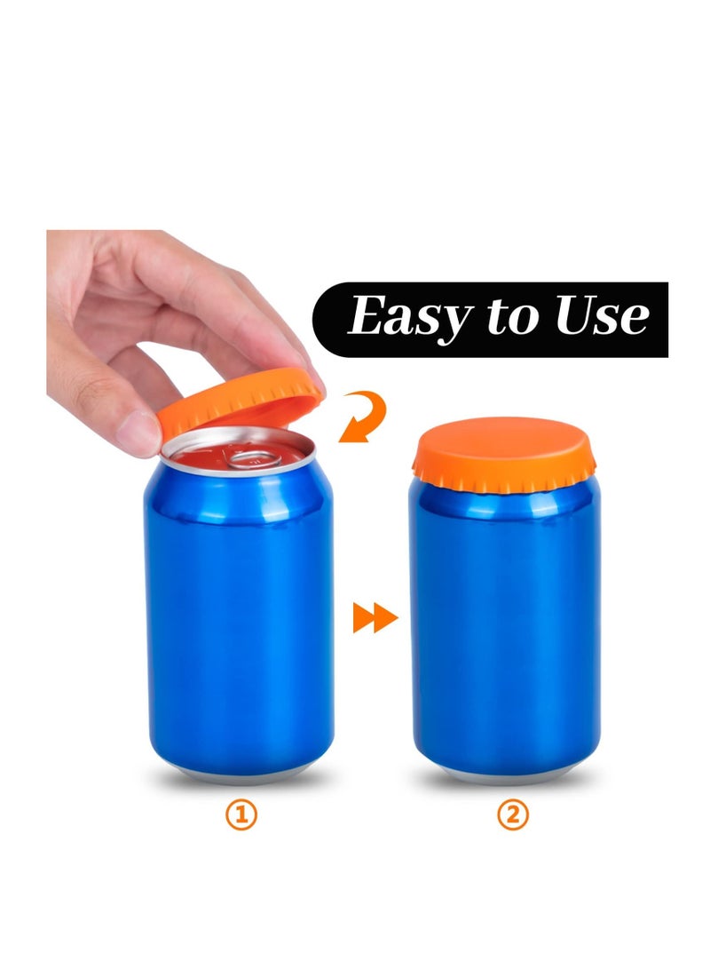 Silicone Can Lids, Soda or Beverage Can Lid, Cover or Protector, Reusable Can Lids, Can Covers, Can Cap,Can Saver, Can Stopper, Cans Mark, Can Cover or Protector, Fits Standard Soda Cans (Multicolour)