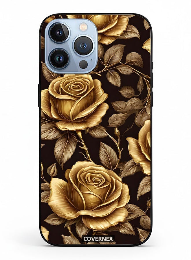 Covernex Apple iPhone 13 Pro Max Protective Case Cover Printed Featuring Royal Rose - Image 2