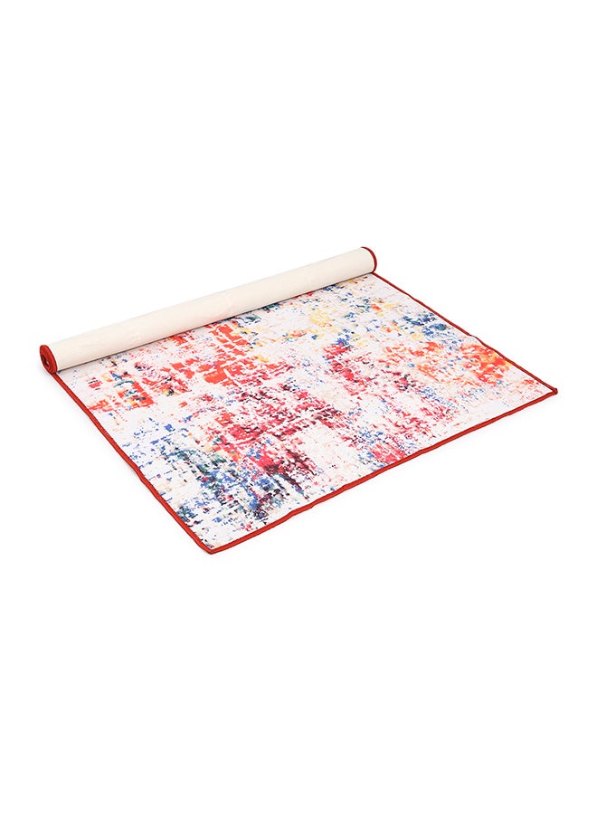 Status Contract 3D Printed Vintage Floral Design Carpet Rug Office, Bedroom, Hall Room, in Home Anti Slip Floor Mat, Polyester, Multicolor, 121 X 182 Cm  - Image 4