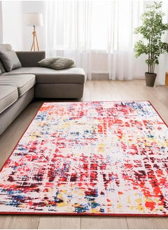 Status Contract 3D Printed Vintage Floral Design Carpet Rug Office, Bedroom, Hall Room, in Home Anti Slip Floor Mat, Polyester, Multicolor, 121 X 182 Cm  - Image 1