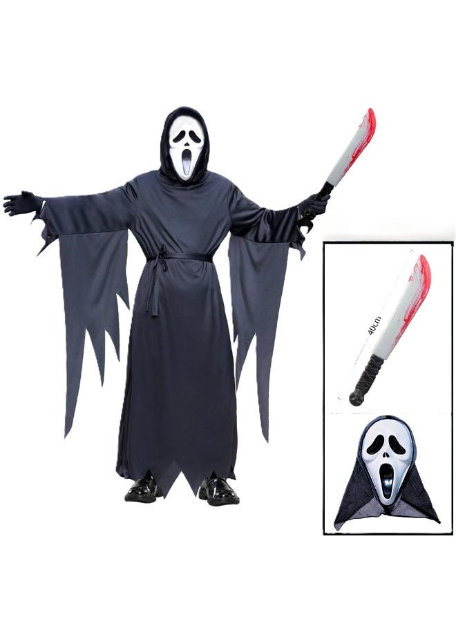 xppier Boy's Cosplay Costumes for Stage Performances - Funny Ghost Suit for Halloween, 130cm - Image 2