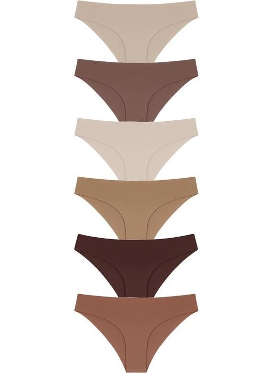COTTONHILL Laser Cut Women's Bikini Panties 6 Pack  - Image 1